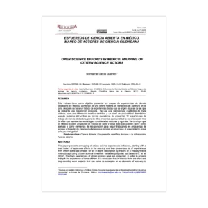 Esfuerzos de ciencia abierta en México. Mapeo de actores de ciencia ciudadana