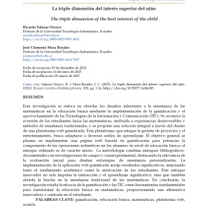 La triple dimensión del interés superior del niño