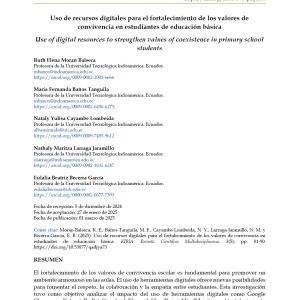 Uso de recursos digitales para el fortalecimiento de los valores de convivencia en estudiantes de educación básica