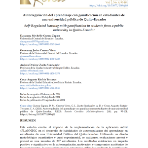 Autorregulación del aprendizaje con gamificación en estudiantes de una universidad pública de Quito-Ecuador