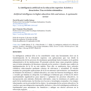 La inteligencia artificial en la educación superior: Aciertos y desaciertos. Una revisión sistemática