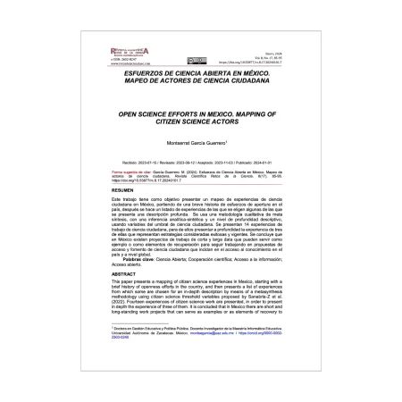 Esfuerzos de ciencia abierta en México. Mapeo de actores de ciencia ciudadana