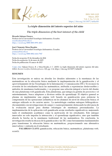 La triple dimensión del interés superior del niño