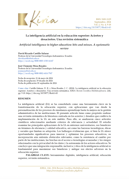 La inteligencia artificial en la educación superior: Aciertos y desaciertos. Una revisión sistemática